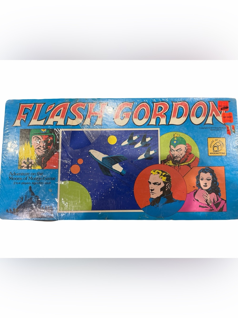 Flash Gordon Game Vintage Comic Art Box Top - 1977 SEALED NOS